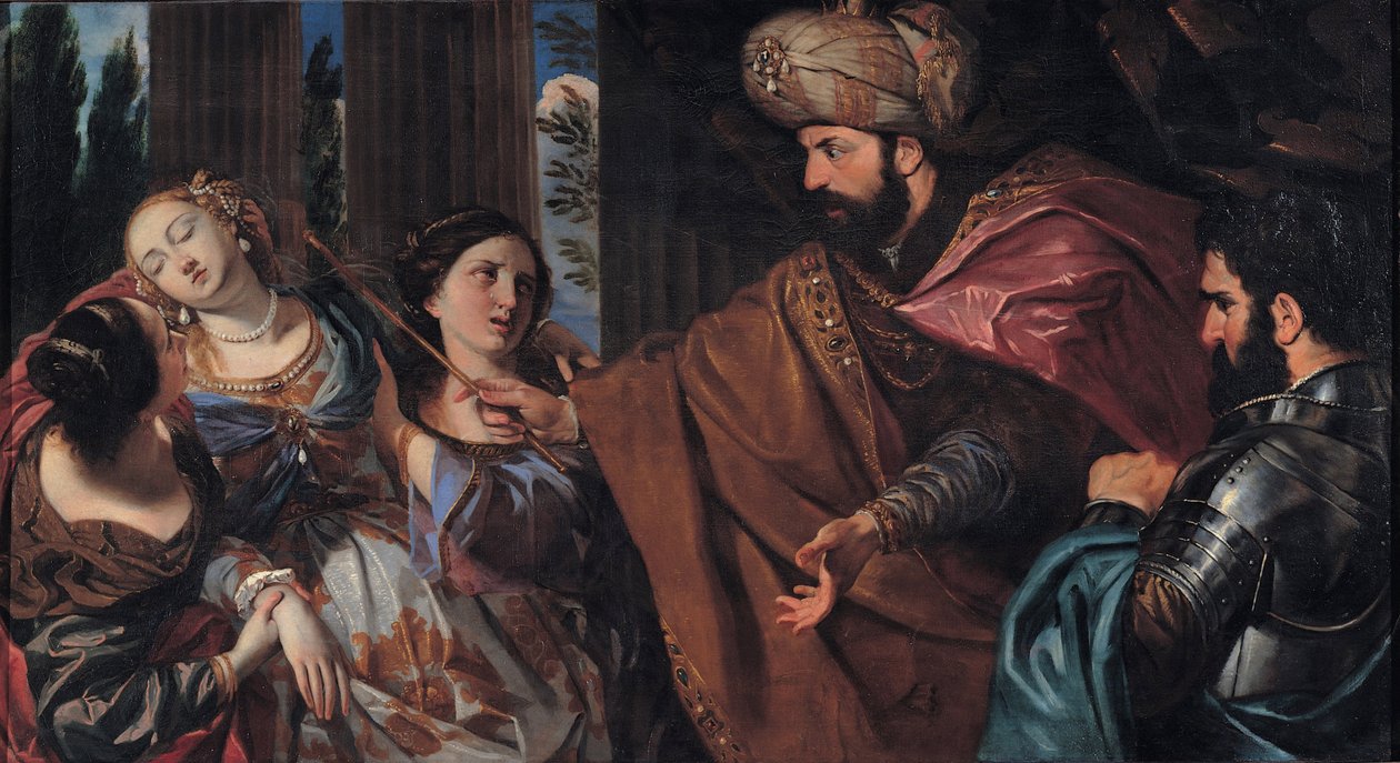 Ester před Ahasverem, mezi 1660 a 1670 od Giovanni Bonatti