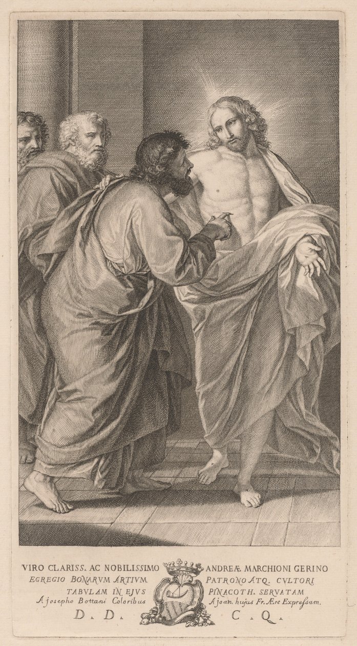 Nevěra svatého Tomáše od Giovanni Bottani, after Giuseppe Bottani