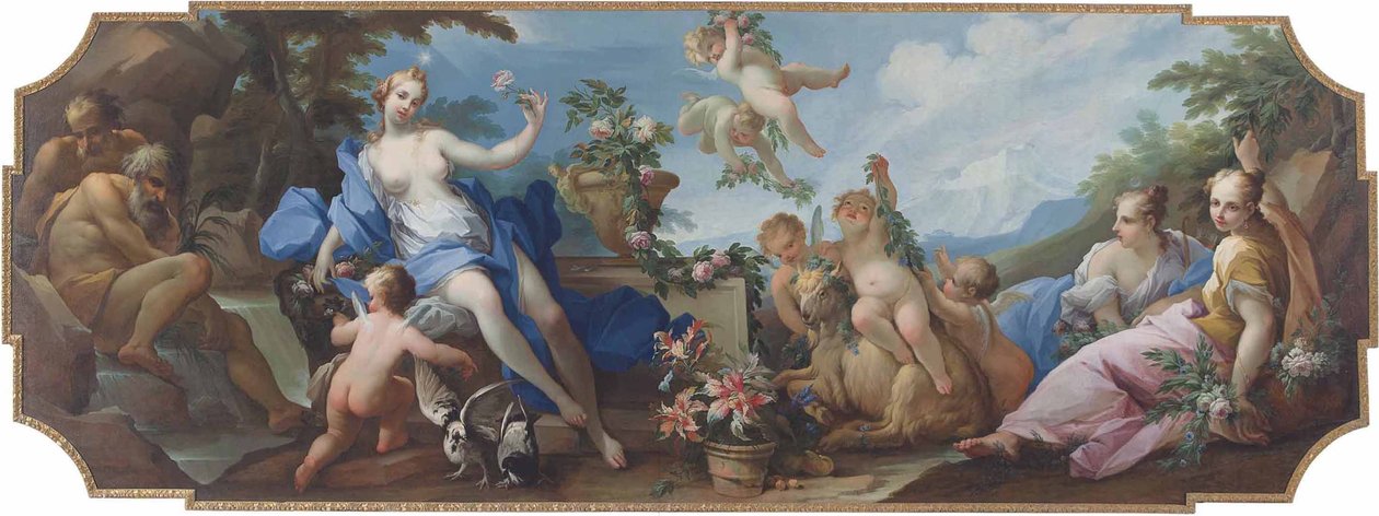 Aurora a Diana aneb Alegorie jara od Giovanni Camillo Sagrestani