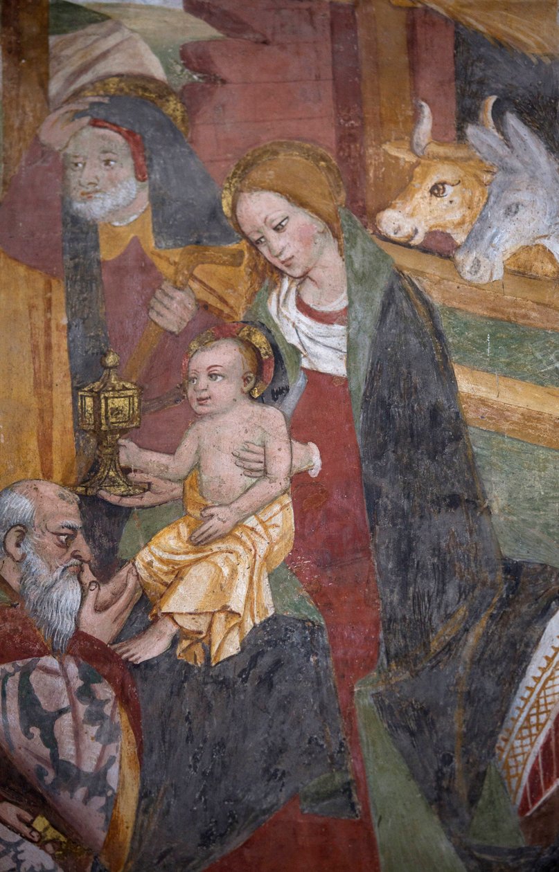 Klanění tří králů, asi 1492 (detail 3702450) od Giovanni Canavesio