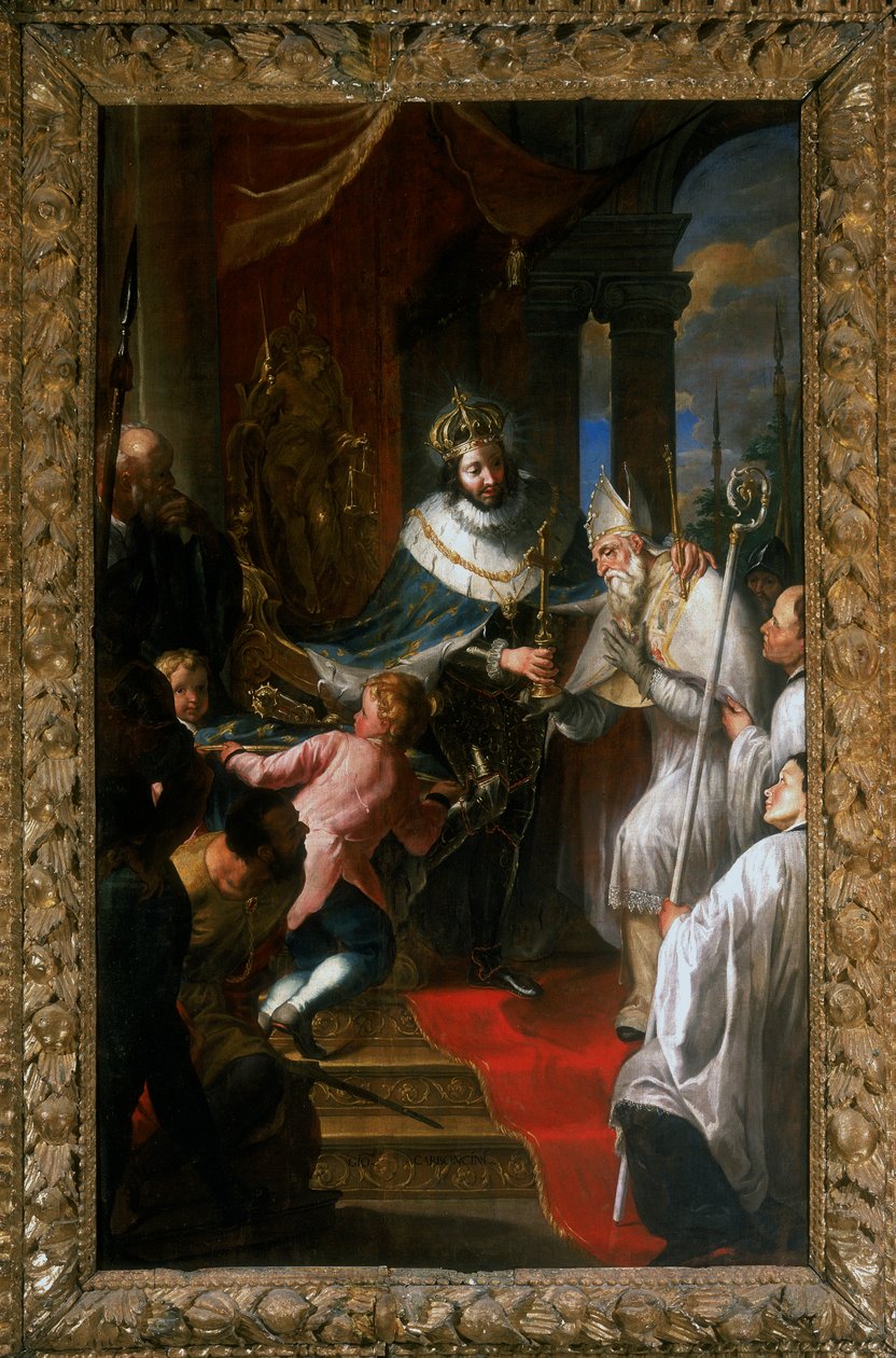 Svatý Ludvík Francouzský dává Svatý trn Beato Bartoloměj z Breganze od Giovanni Carboncino