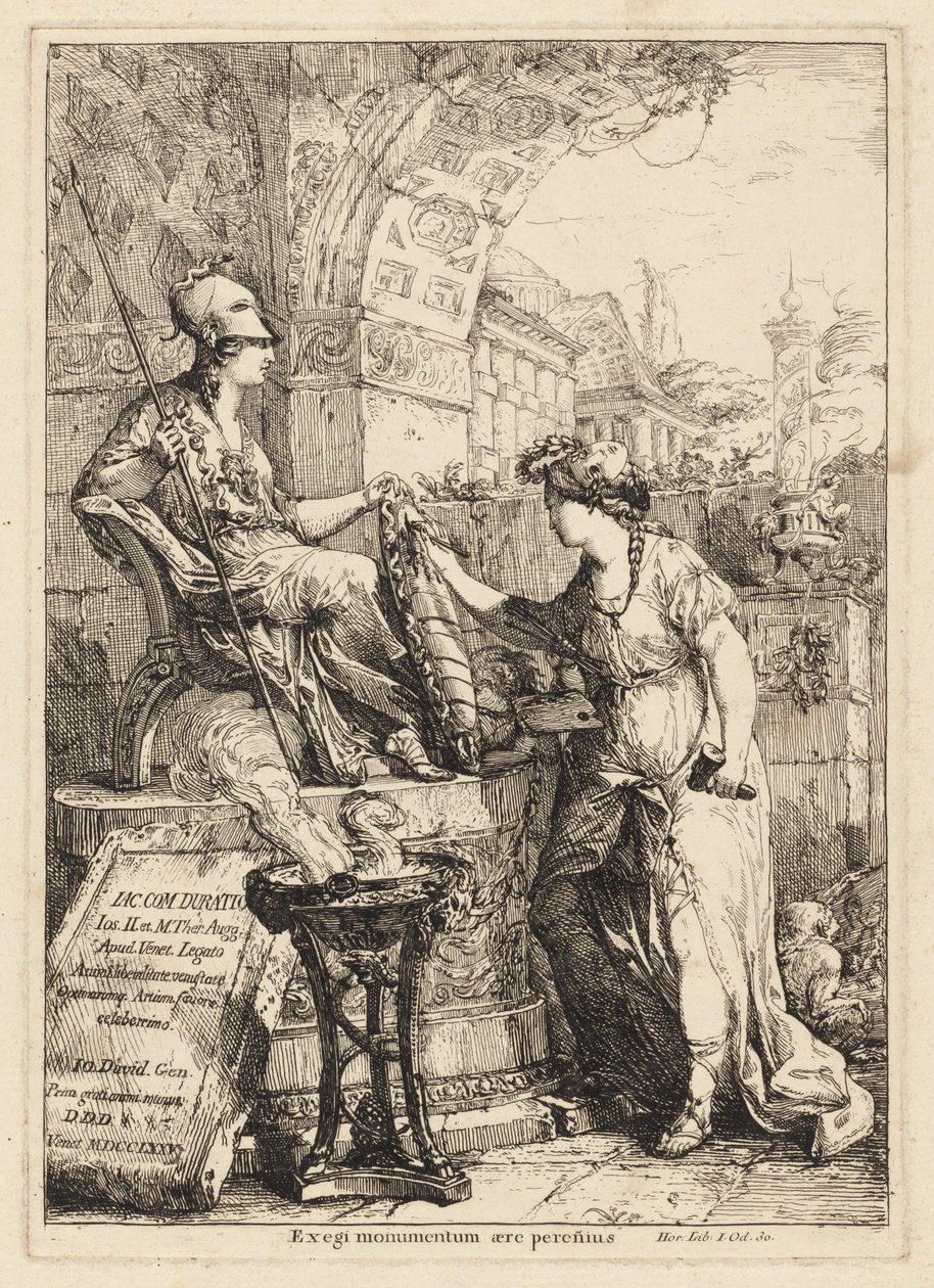 Egi Monumentum (umění vpisující Minervin štít) od Giovanni David