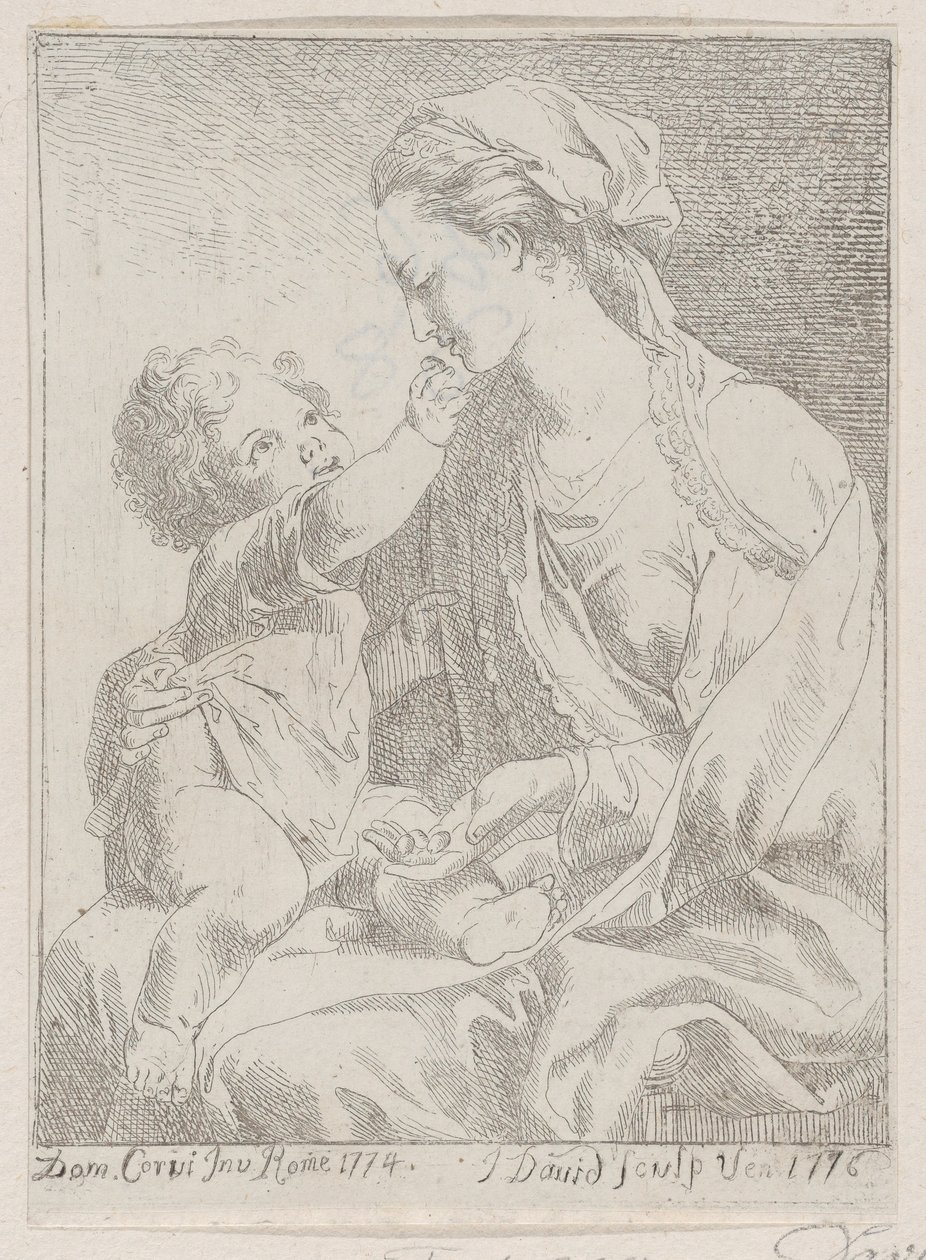 Panna a dítě, 1776. od Giovanni David