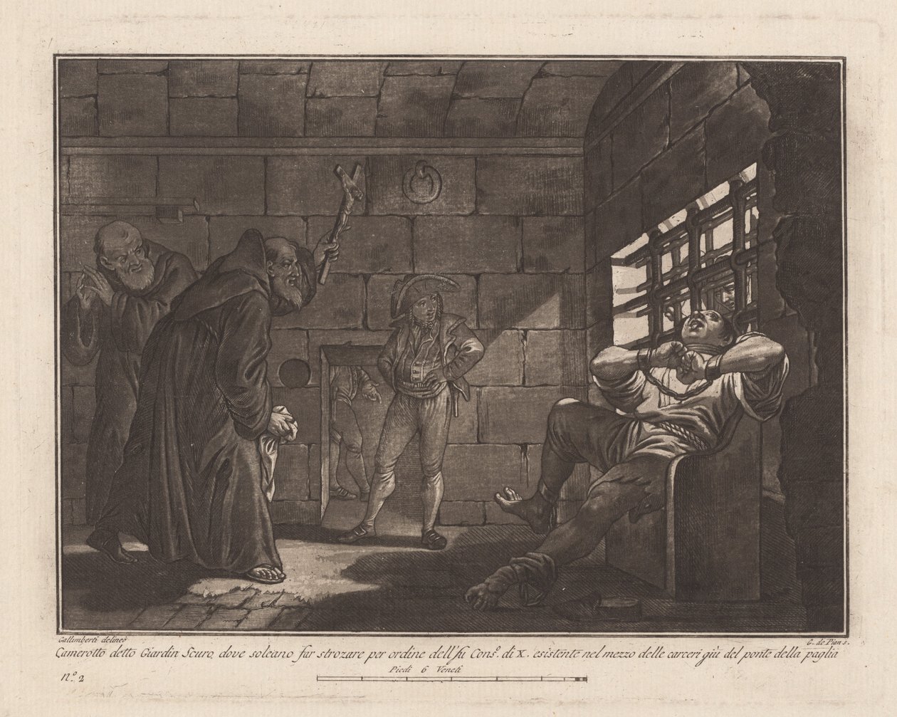 "Giardin Scuro" pro popravy škrtením od Giovanni De Pian, after Francesco Galimberti