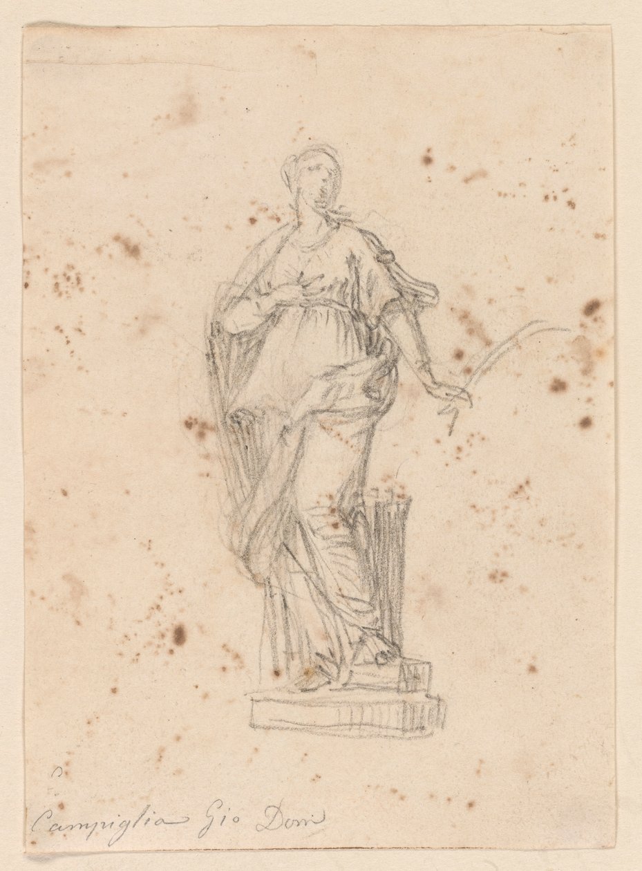 Socha ženské světice od Giovanni Domenico Campiglia
