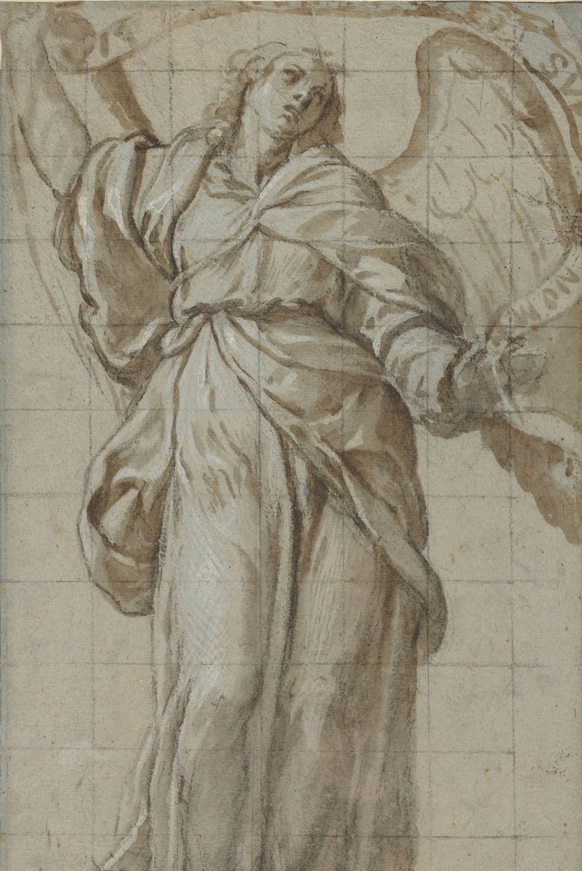 Stojící anděl drží svitek, ca. 1614. od Giovanni Domenico Caresana