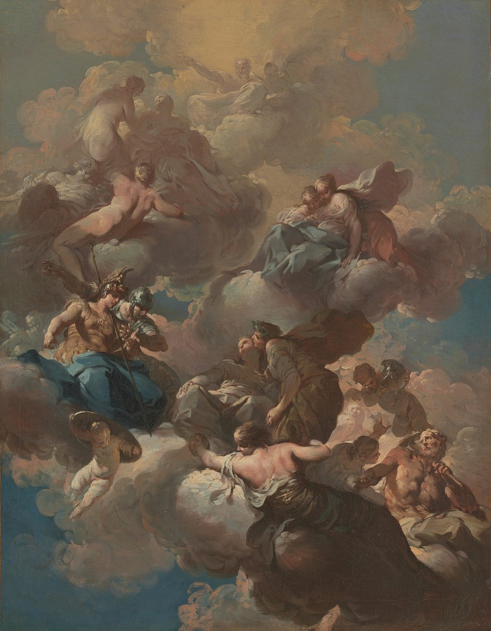 Skica pro stropní fresku, c. 1740. od Giovanni Domenico Ferretti da Imola