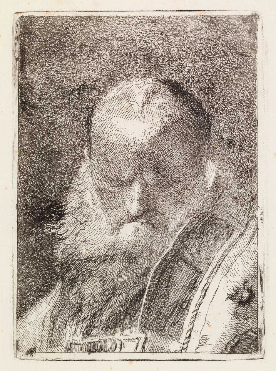 Biskup (hlava starého muže) od Giovanni Domenico Tiepolo