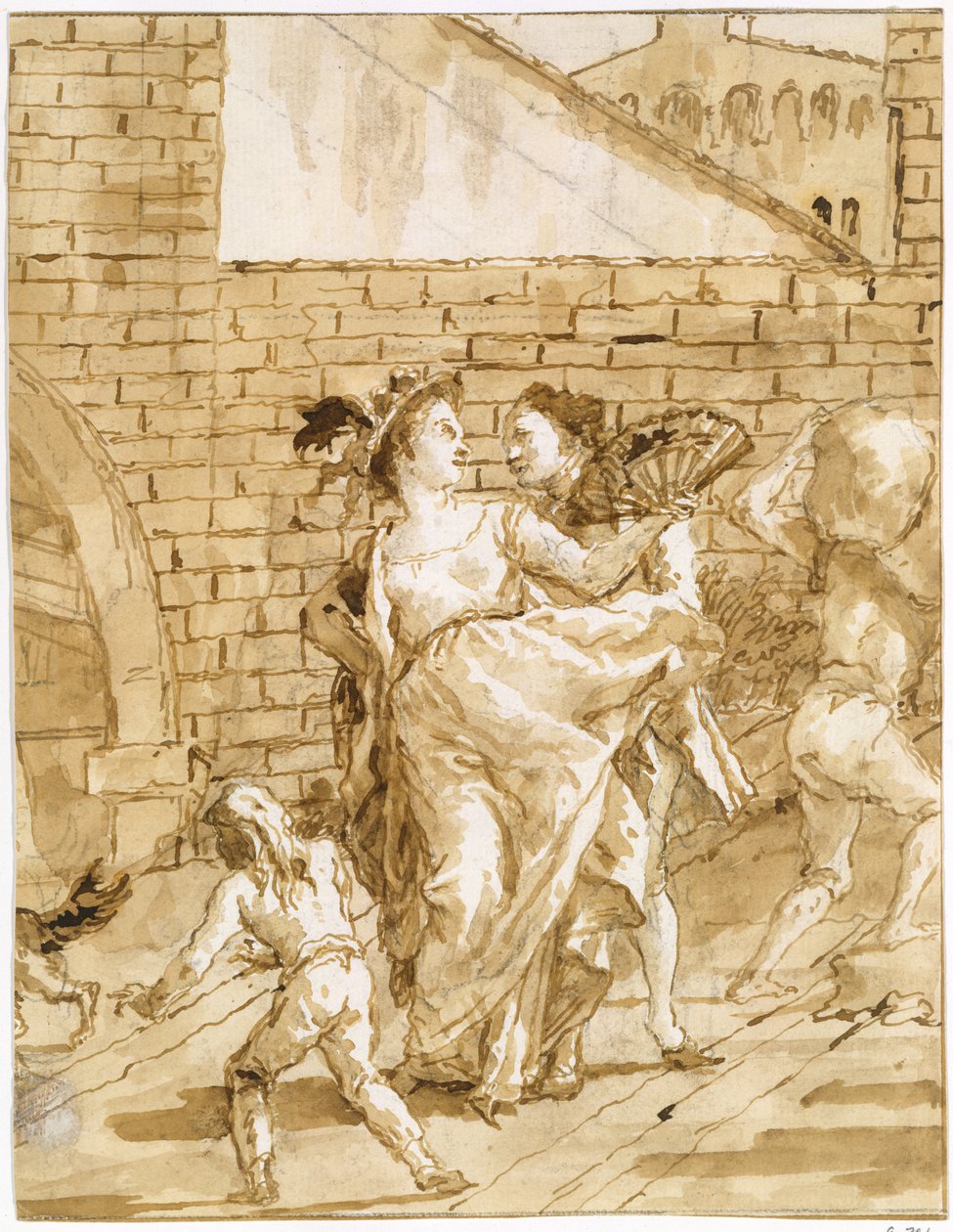 Eine Flirterei od Giovanni Domenico Tiepolo