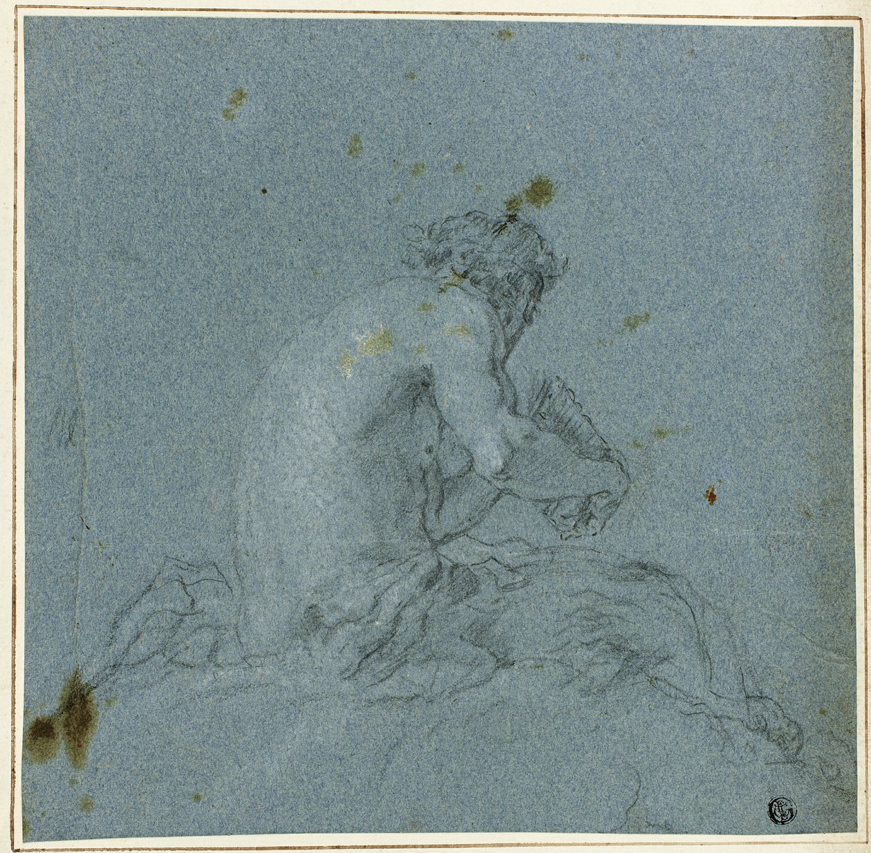 Satyr hrající na dýmky od Giovanni Domenico Tiepolo