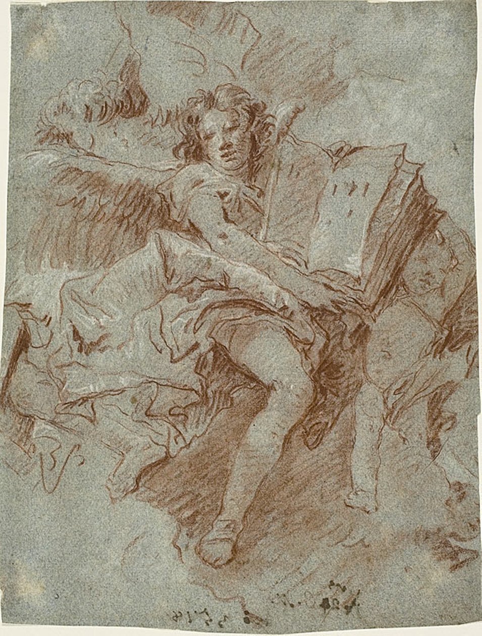 Anděl s knihou od Giovanni Domenico Tiepolo