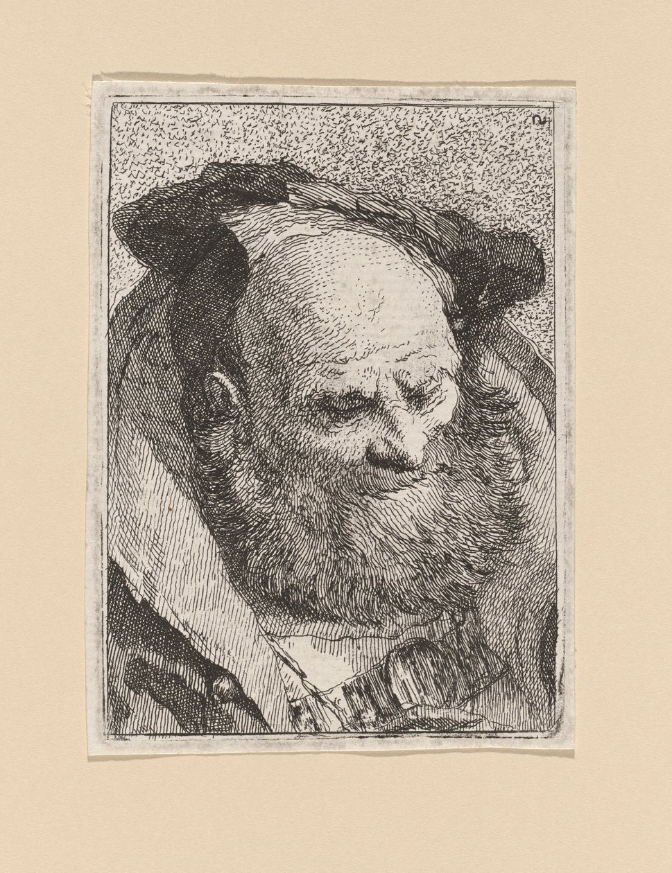 Bearded Old Man, from the Raccolta di Teste (Collection of Heads)   1337435   cs       czech Successfully Translated  Original: A Peasants House at a Lake Translat: A Peasant