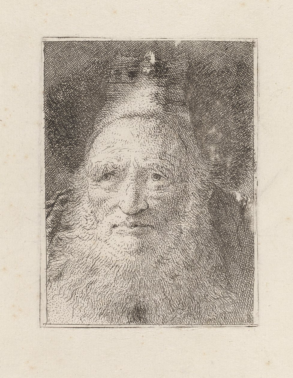Vousatý stařec s kloboukem, z Raccolta di Teste (Sbírka hlav) od Giovanni Domenico Tiepolo
