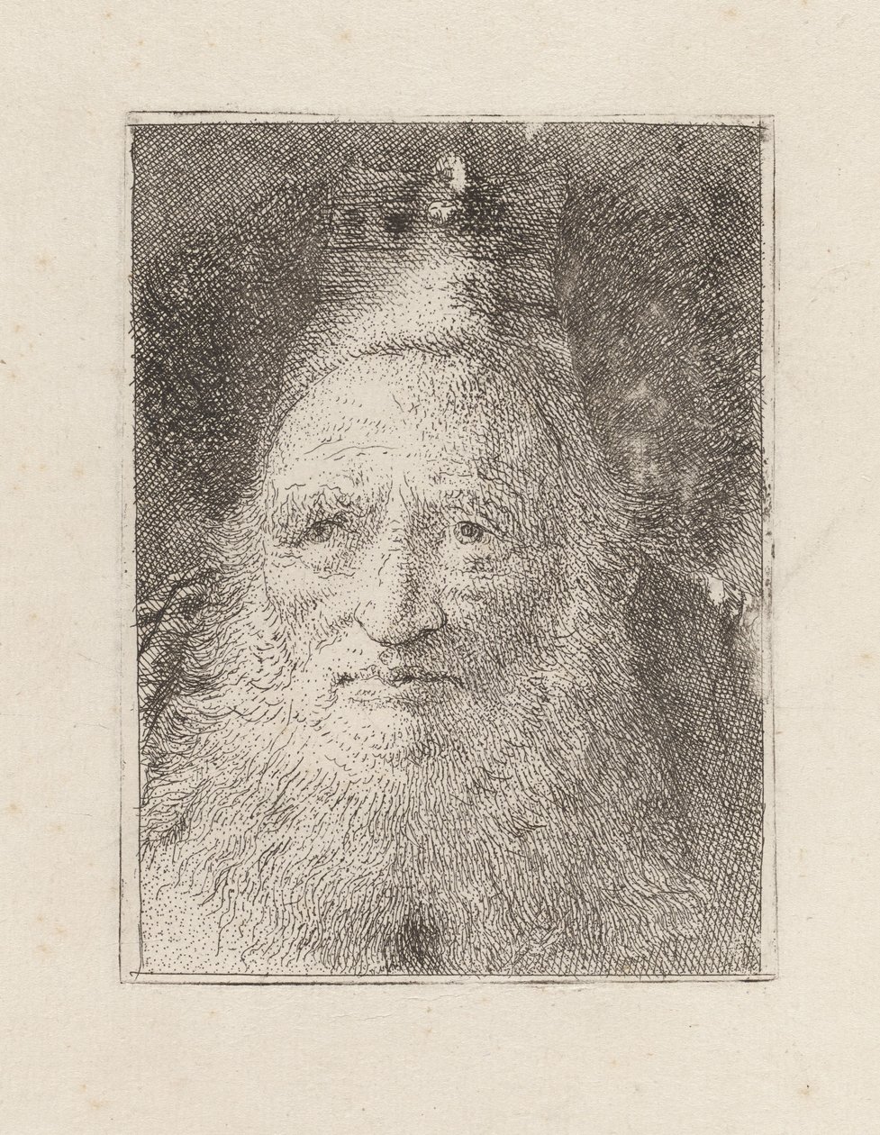 Vousatý stařec s kloboukem, z Raccolta di Teste (Sbírka hlav) od Giovanni Domenico Tiepolo
