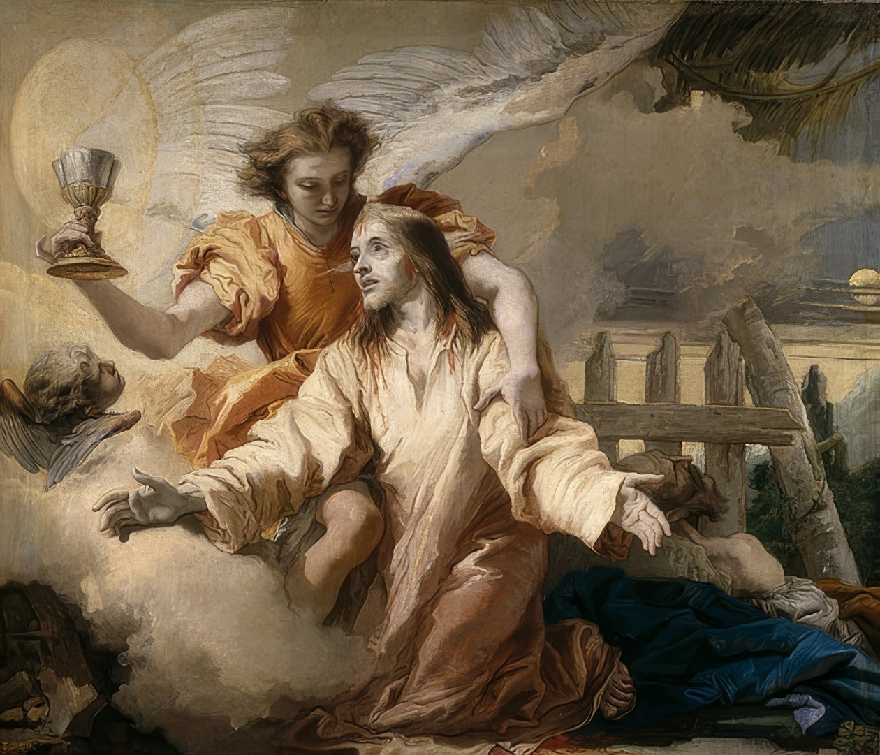 Kristus na hoře Olivetské. 1772 od Giovanni Domenico Tiepolo