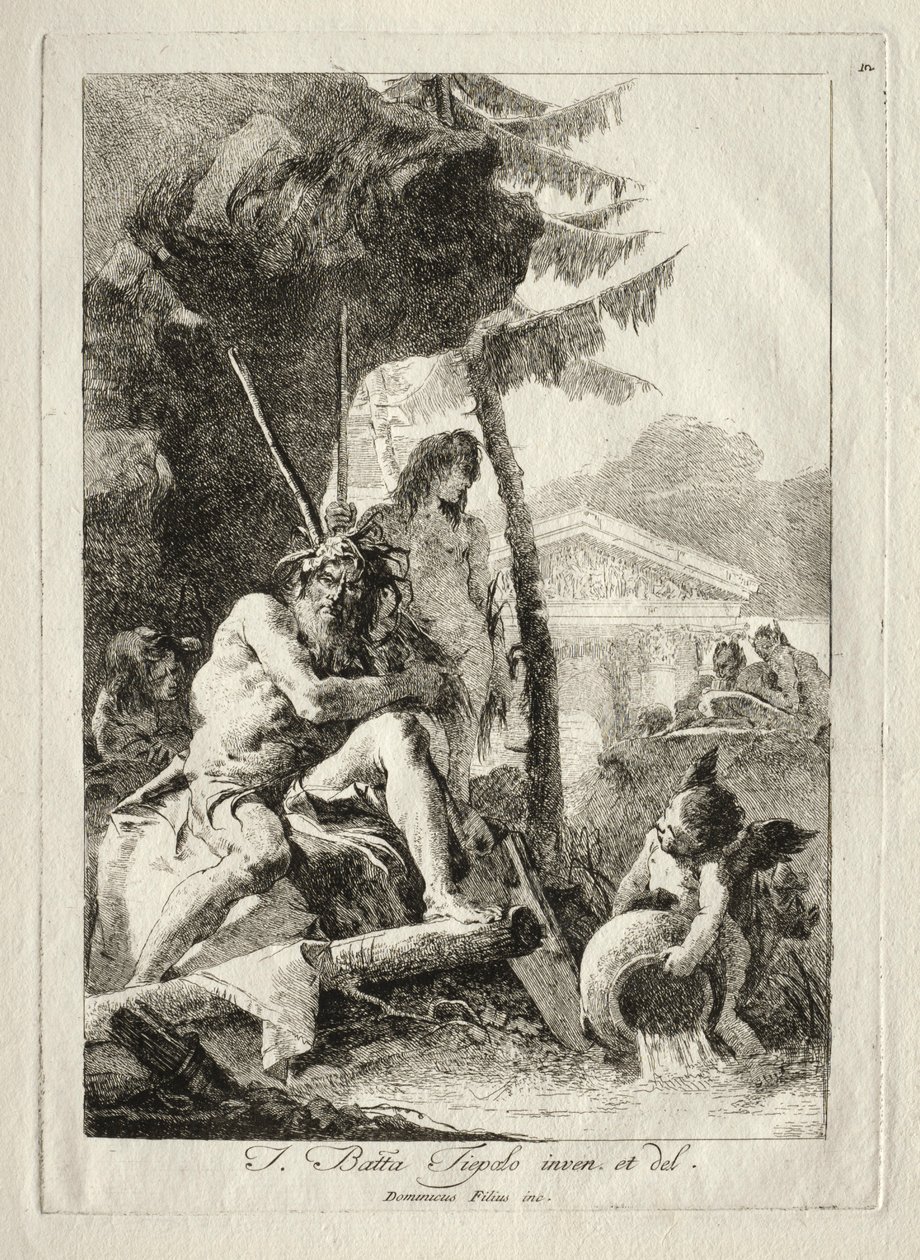 Říční postavy. od Giovanni Domenico Tiepolo
