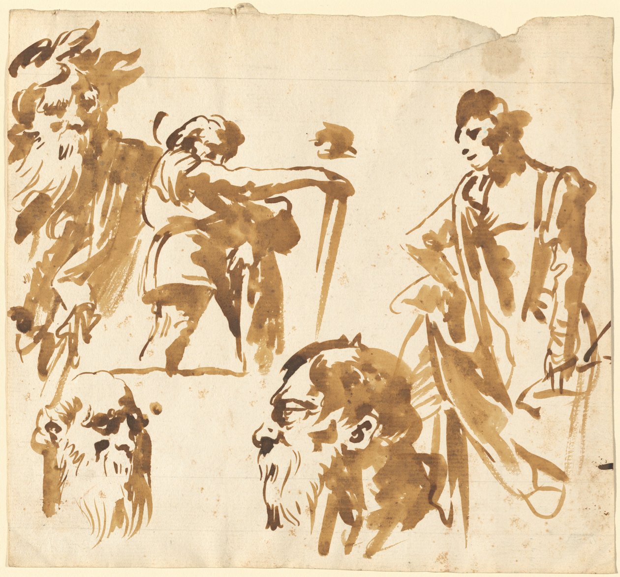 Postavy a tváře od Giovanni Domenico Tiepolo