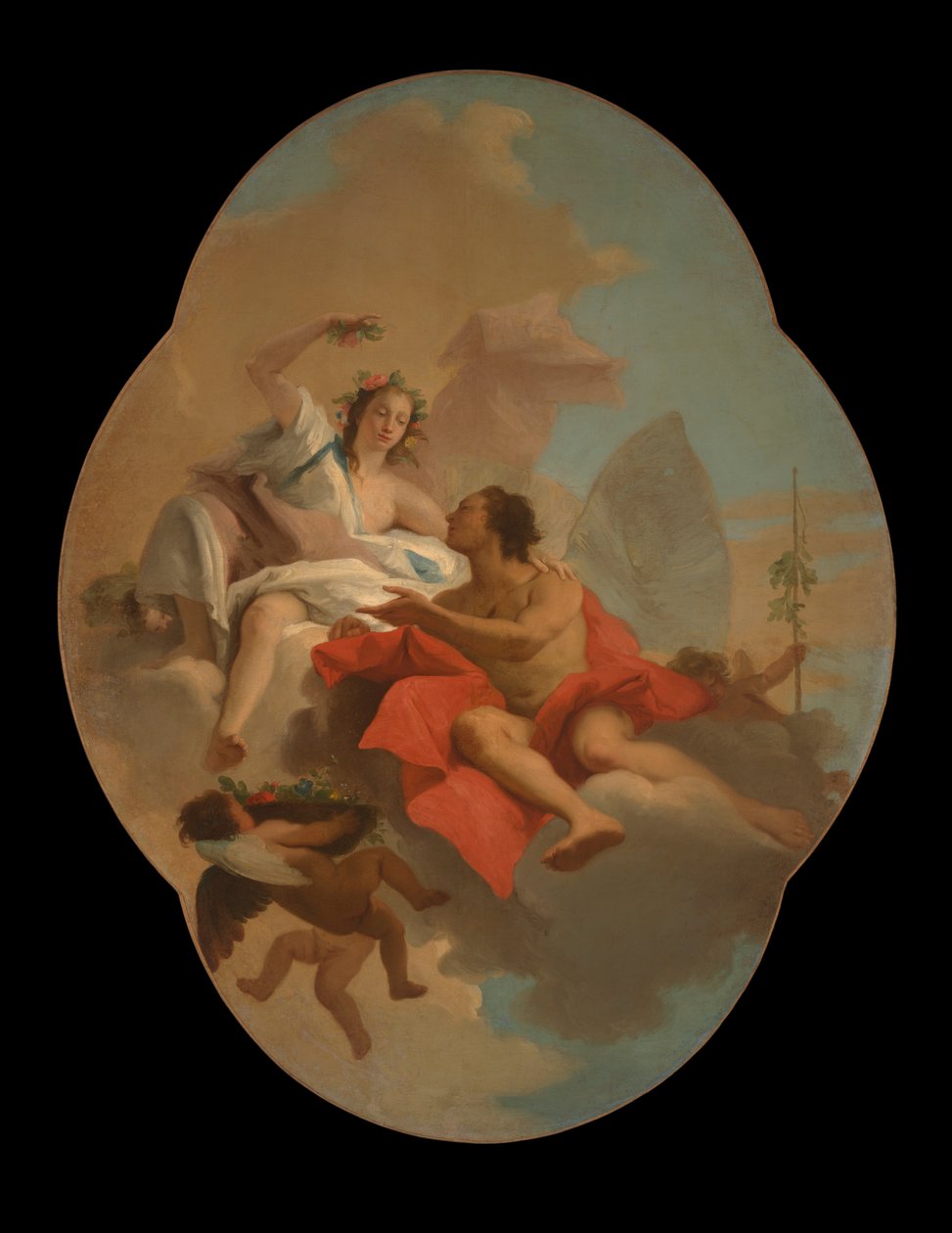 Flora a Zephyr od Giovanni Domenico Tiepolo