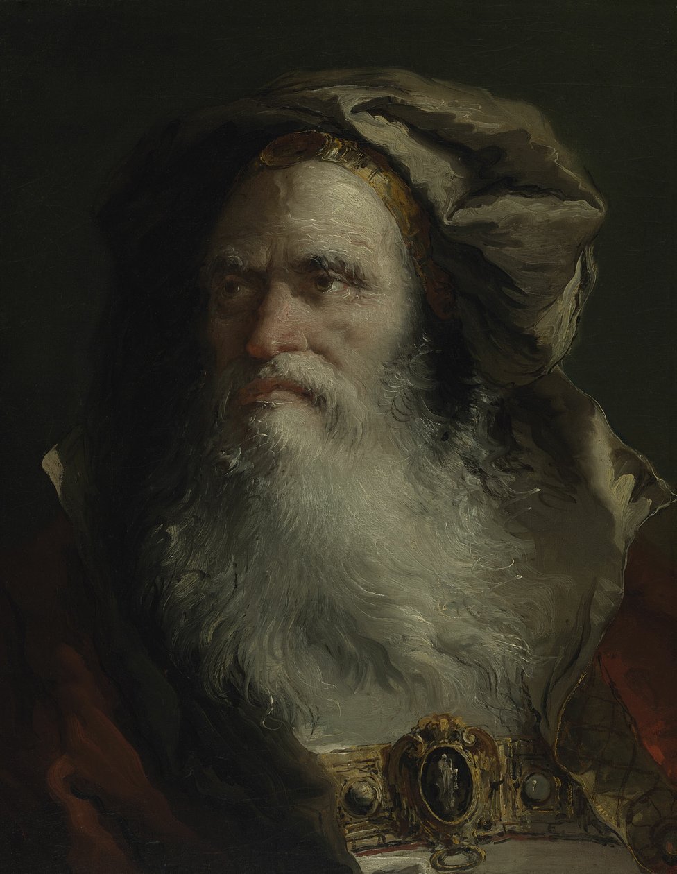 Hlava filozofa od Giovanni Domenico Tiepolo