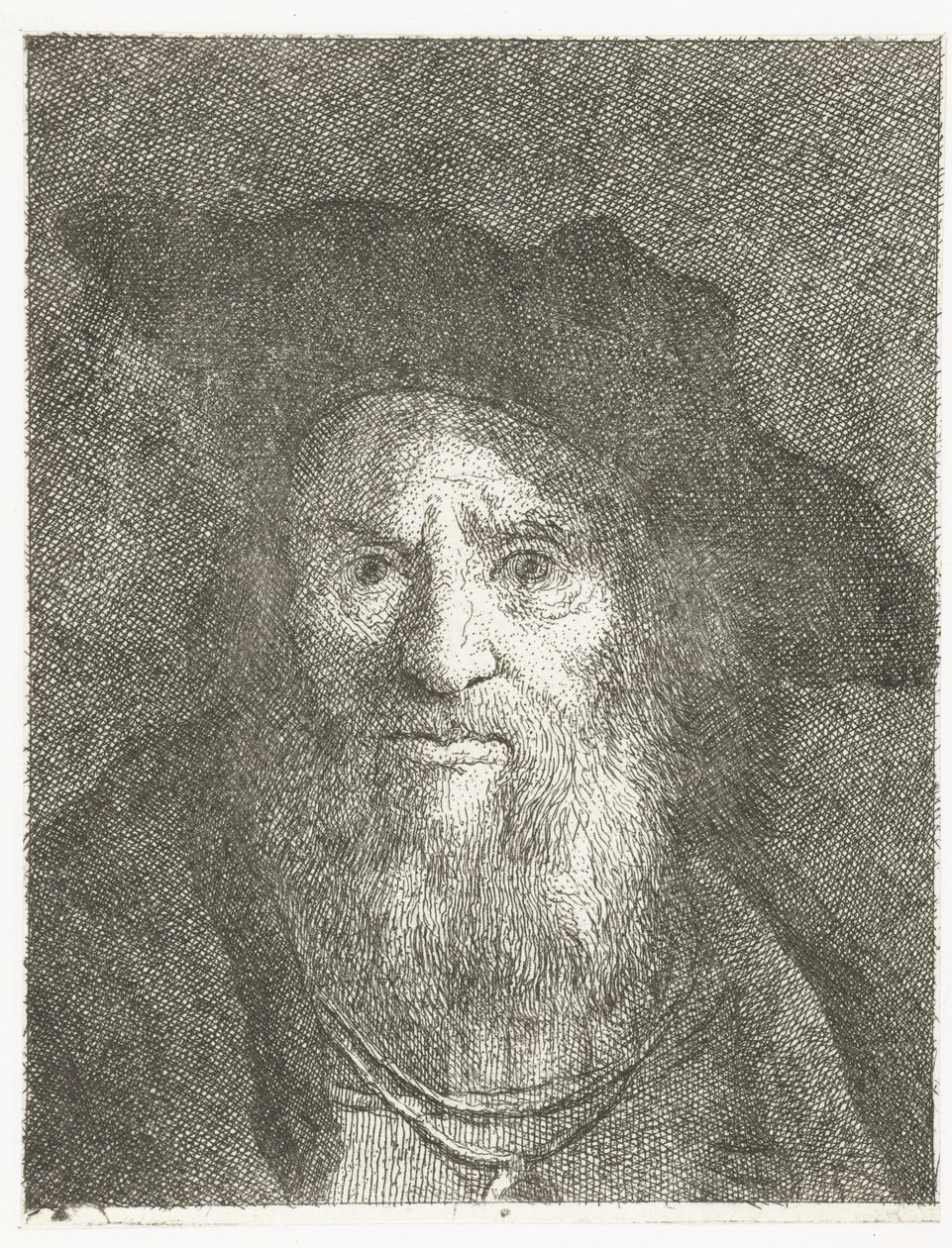 Muž s baretem Sbírka hlav (název série) Raccolta di Teste (název série) od Giovanni Domenico Tiepolo