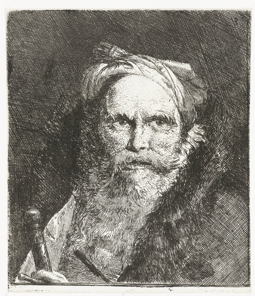 Muž s mečem Sbírka hlav (název série) Raccolta di Teste (název série) od Giovanni Domenico Tiepolo