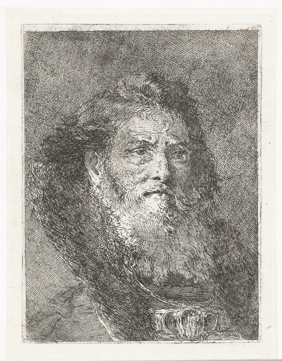 Muž bez pokrývky hlavy Sbírka hlav (název série) Raccolta di Teste (název série) od Giovanni Domenico Tiepolo