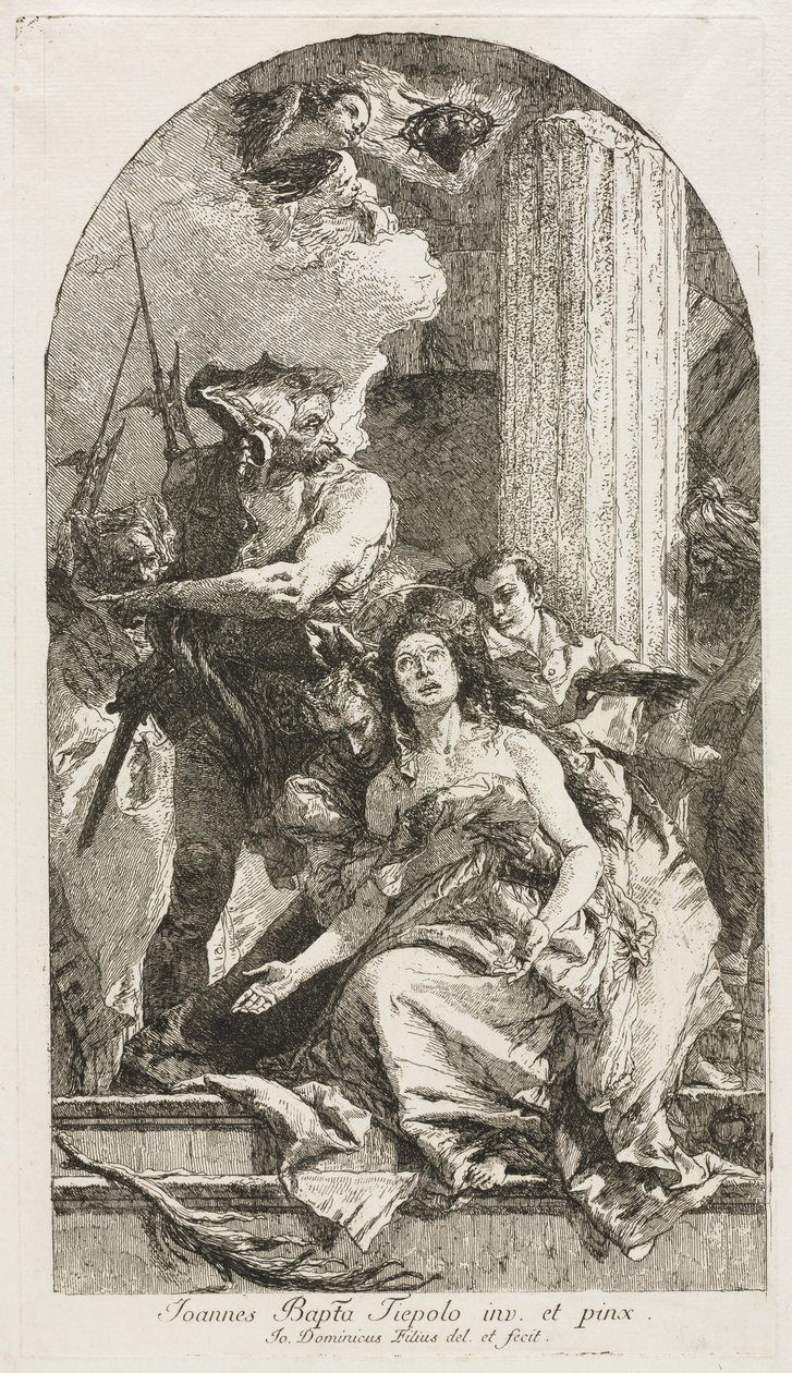 Umučení svaté Agáty od Giovanni Domenico Tiepolo
