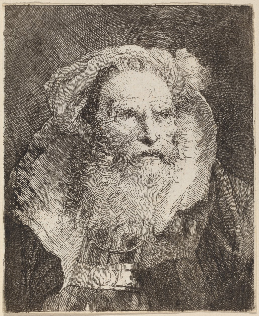 Starý muž meditující od Giovanni Domenico Tiepolo