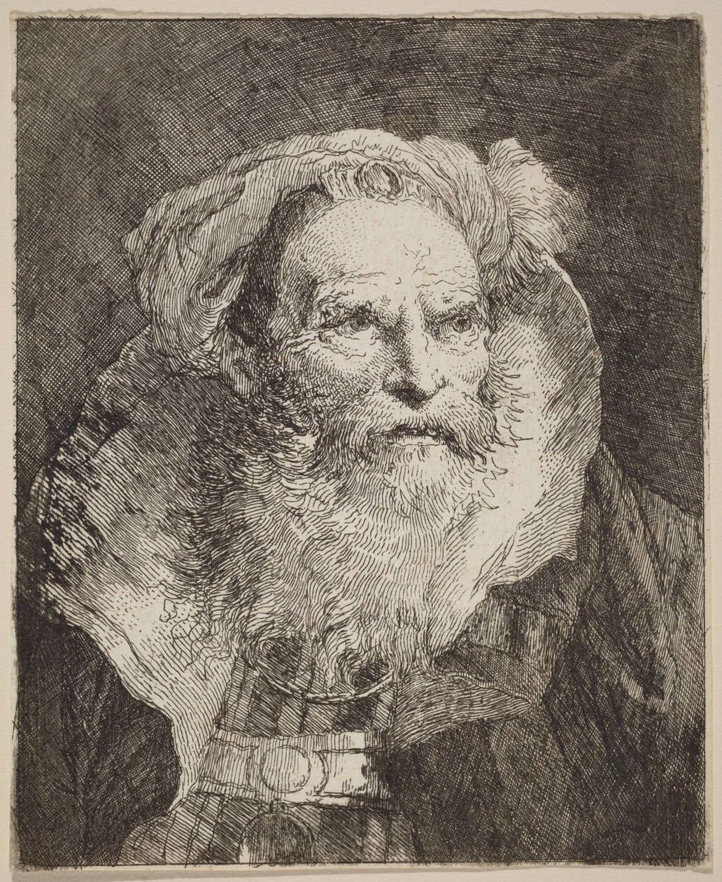 Starý muž meditující od Giovanni Domenico Tiepolo