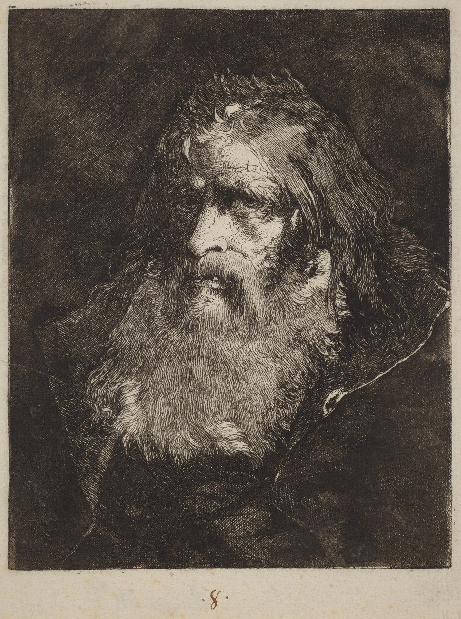 Starý muž s holou hlavou od Giovanni Domenico Tiepolo