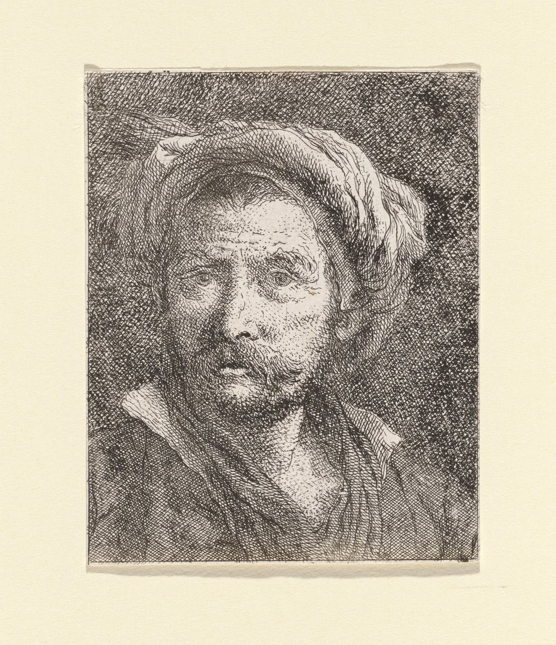 Starý muž s turbanem, z Raccolta di Teste (Sbírka hlav) od Giovanni Domenico Tiepolo