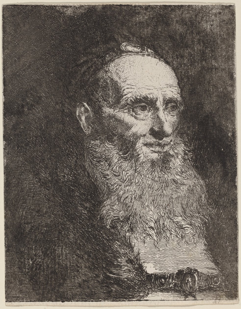 Starý muž s plnovousem od Giovanni Domenico Tiepolo