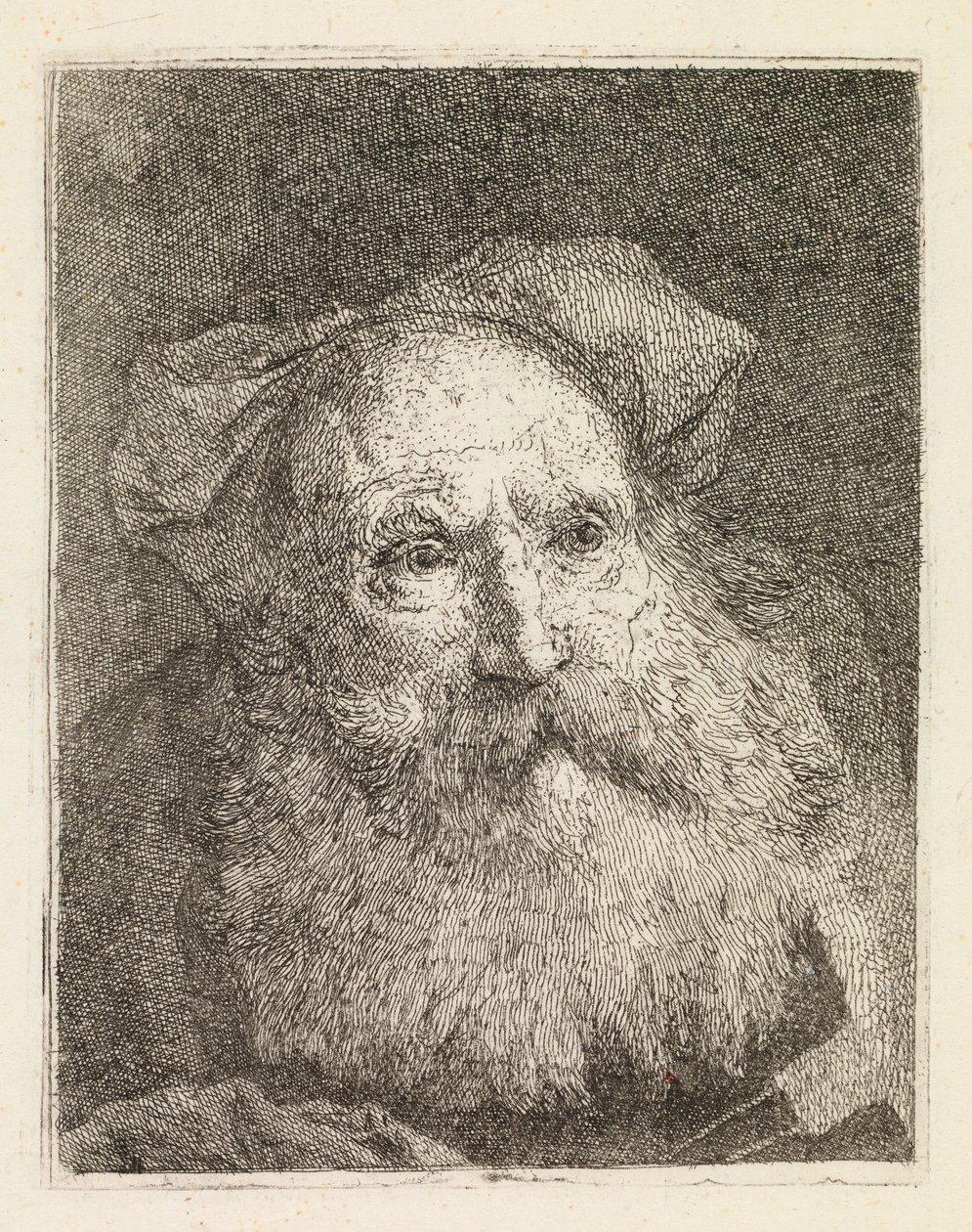 Starý muž s vousy od Giovanni Domenico Tiepolo