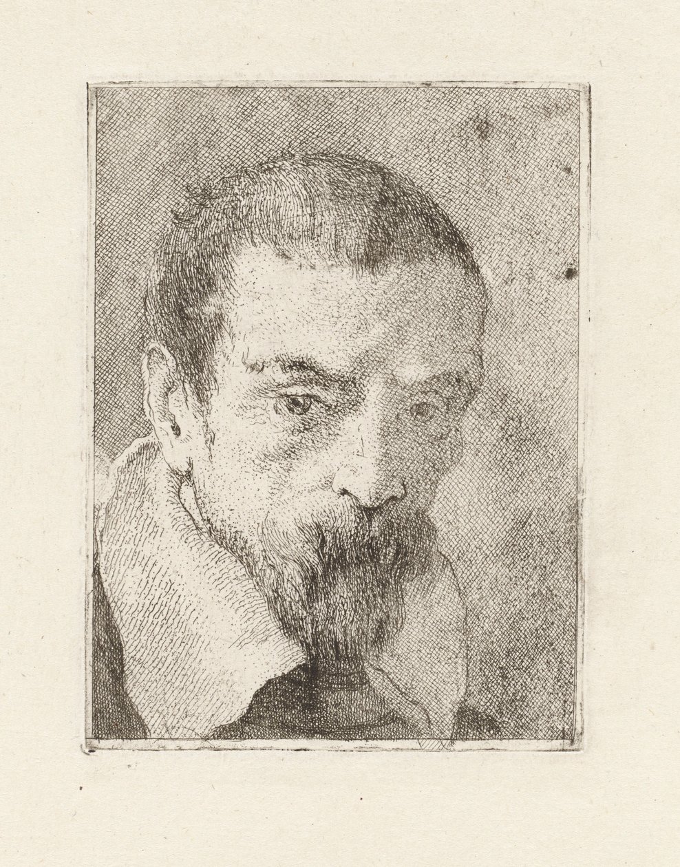 Starý muž s plnovousem a holou hlavou, z Raccolta di Teste (Sbírka hlav) od Giovanni Domenico Tiepolo