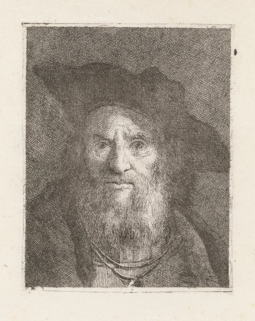 Starý muž s kloboukem, z Raccolta di Teste (Sbírka hlav) od Giovanni Domenico Tiepolo