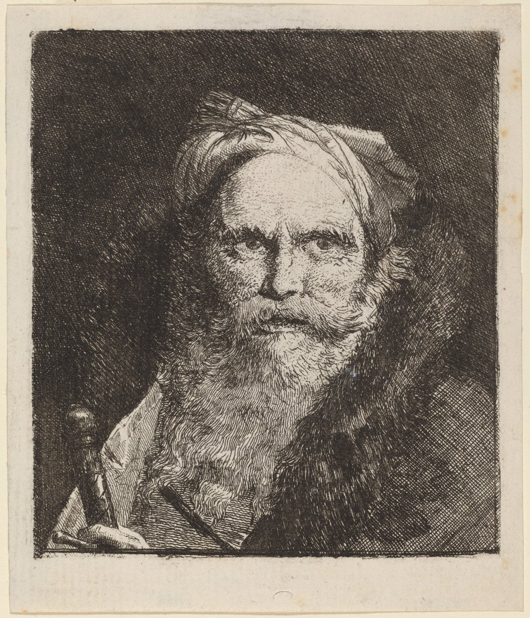 Starý muž s mečem od Giovanni Domenico Tiepolo