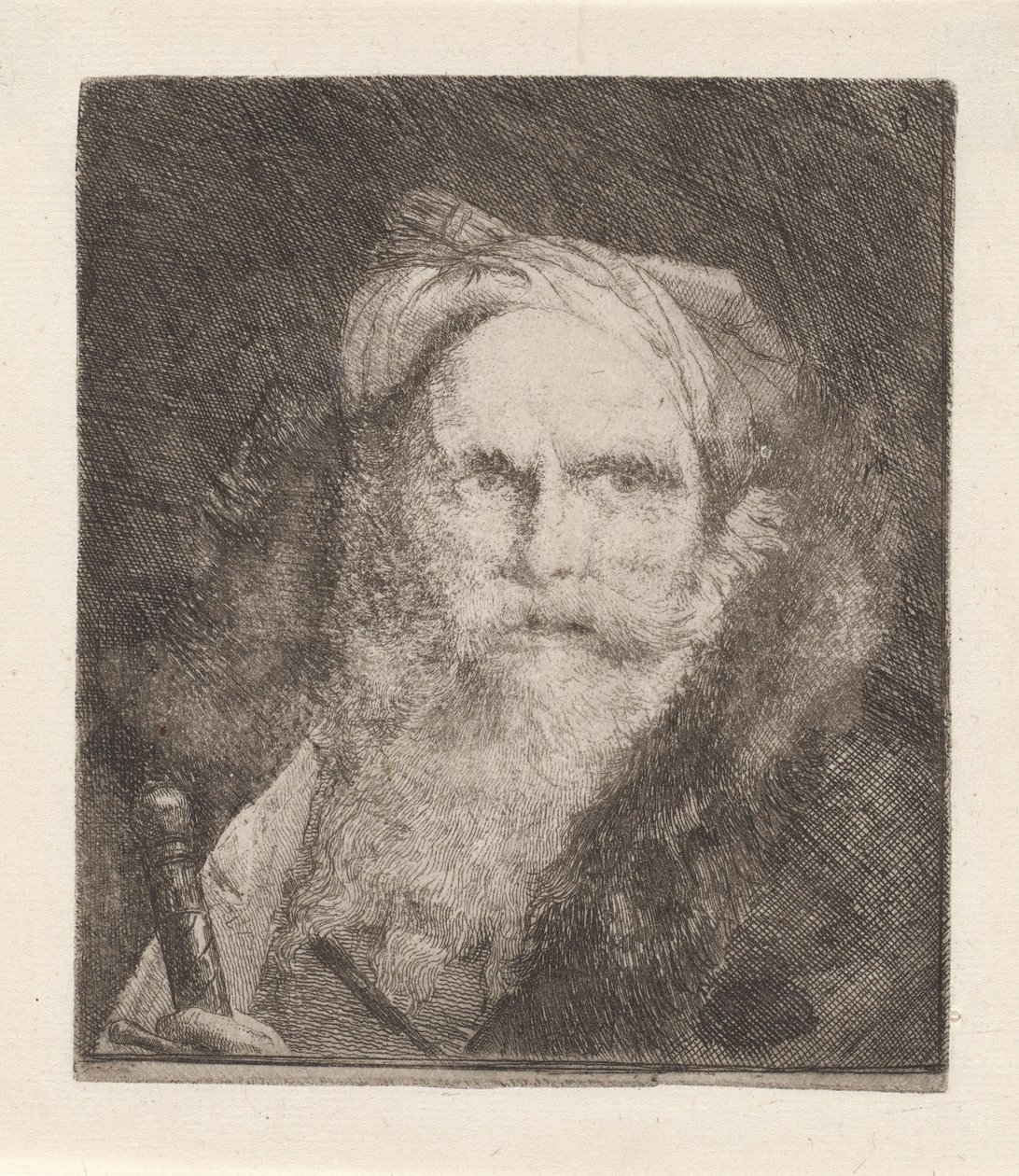 Starý muž s mečem, z Raccolta di Teste (Sbírka hlav) od Giovanni Domenico Tiepolo