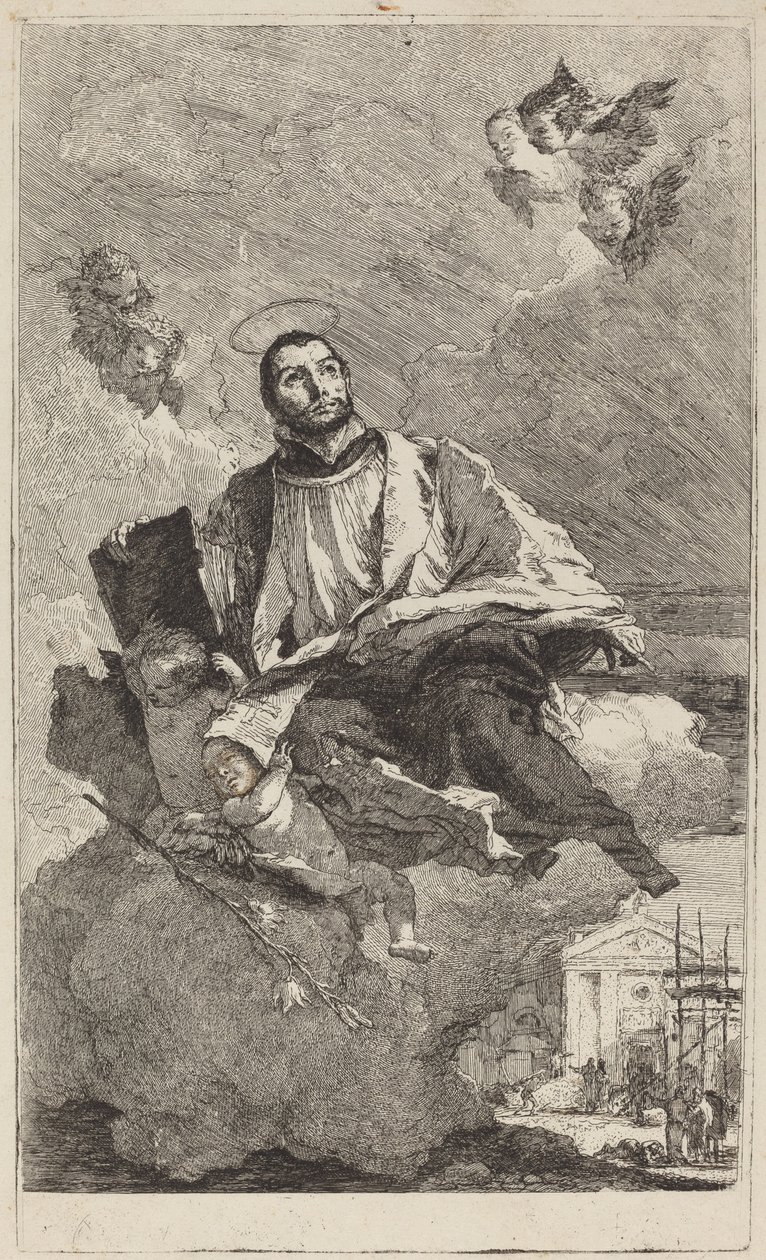 Svatý Gaetano z Thiene od Giovanni Domenico Tiepolo