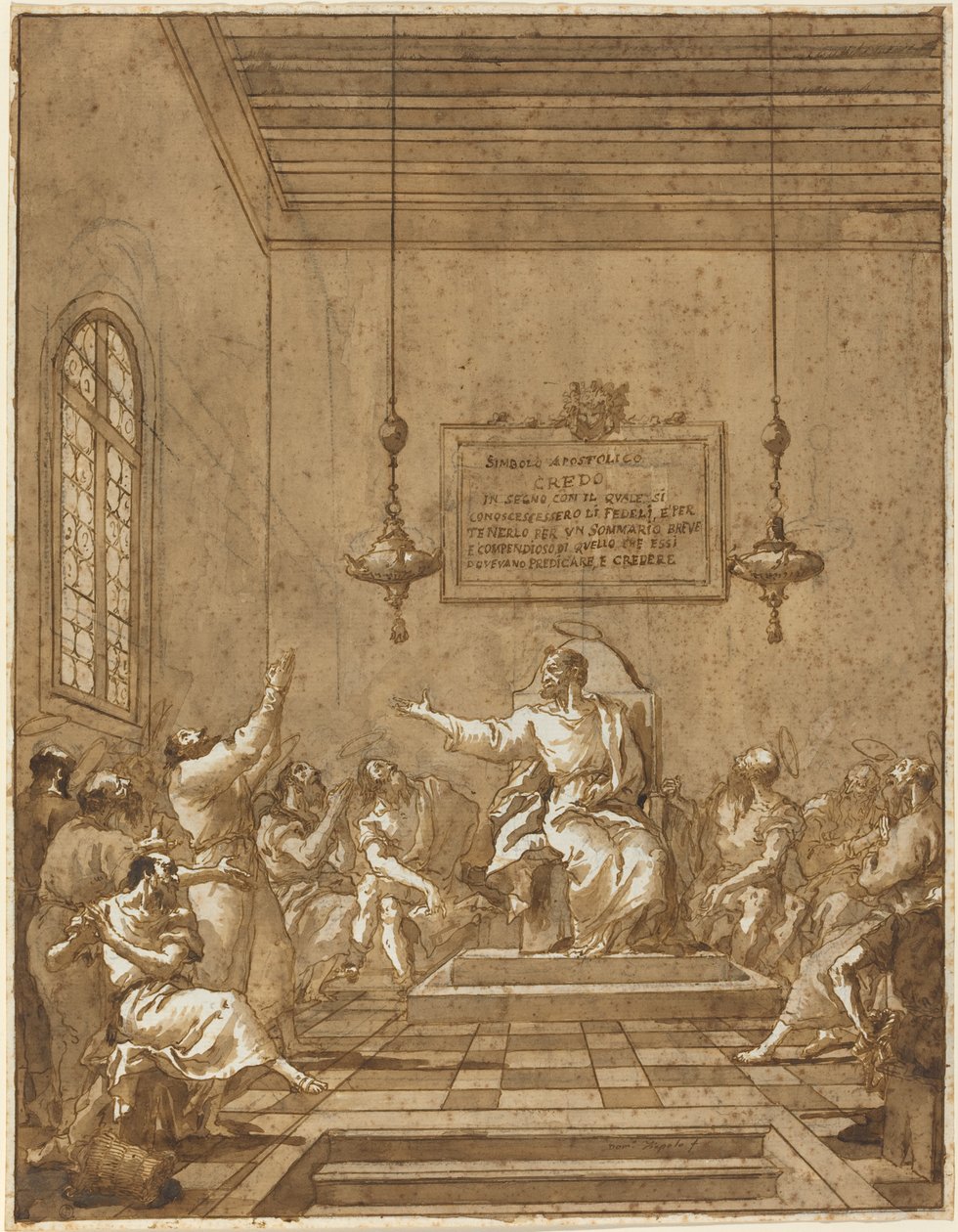 Apoštolské vyznání víry od Giovanni Domenico Tiepolo