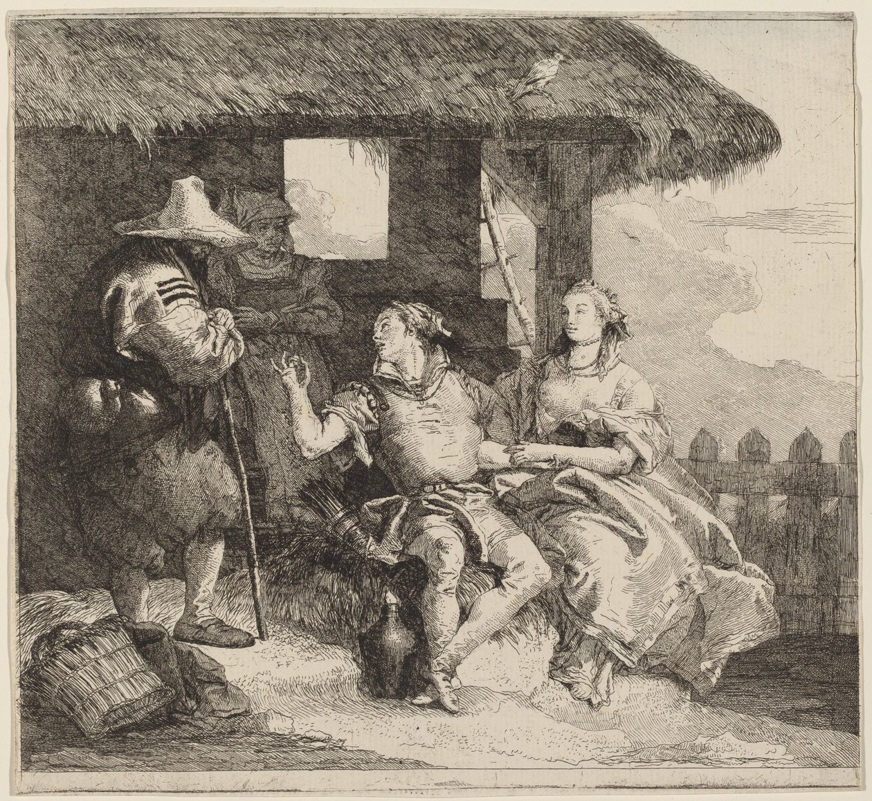 Manželství Angeliky a Medora od Giovanni Domenico Tiepolo