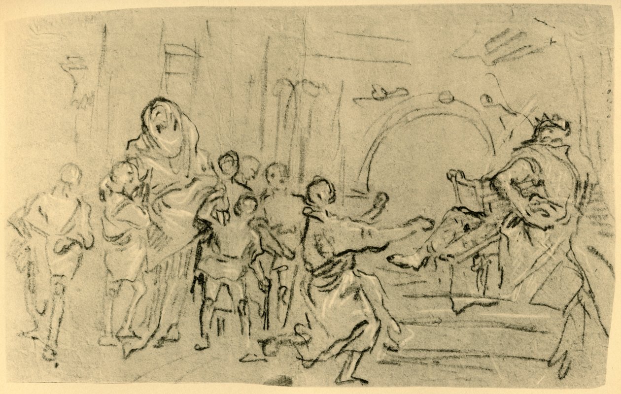 Matka Makabejských před Antiochem, c1759, 1928 od Giovanni Domenico Tiepolo