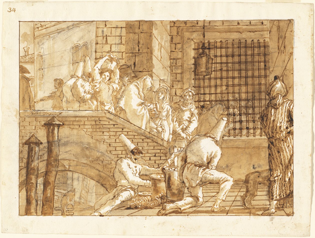 Návštěva věznice od Giovanni Domenico Tiepolo