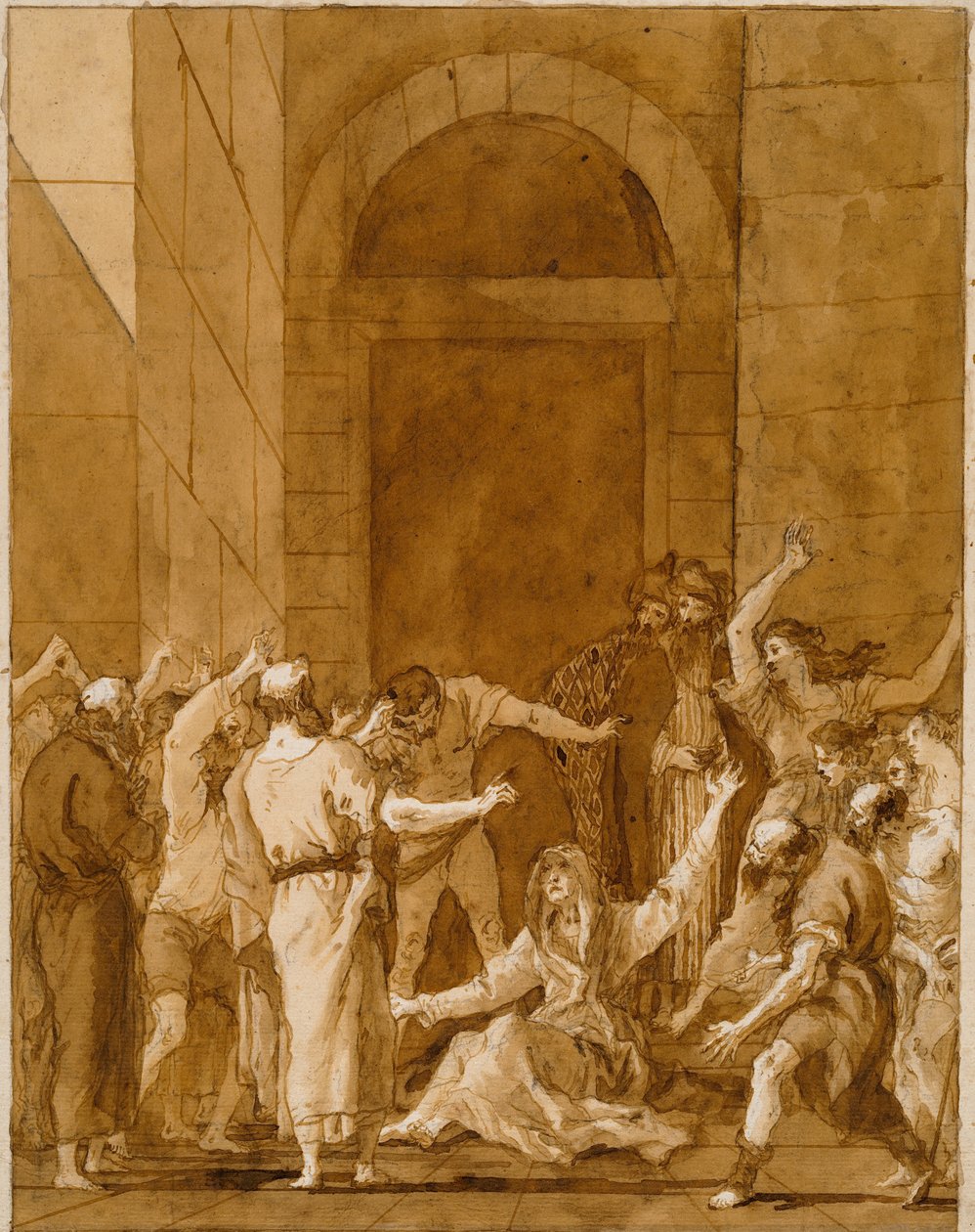 Vzkříšení Tabithy od Giovanni Domenico Tiepolo