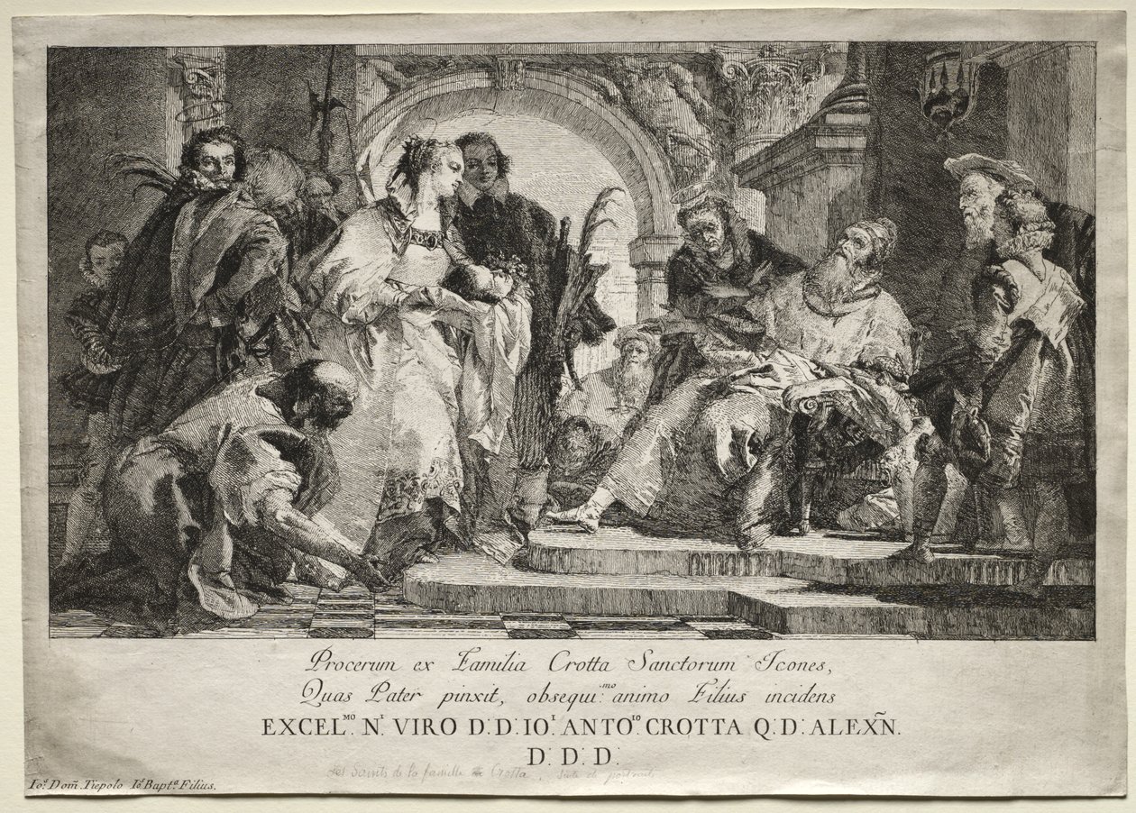Svatí z rodiny Crotta od Giovanni Domenico Tiepolo
