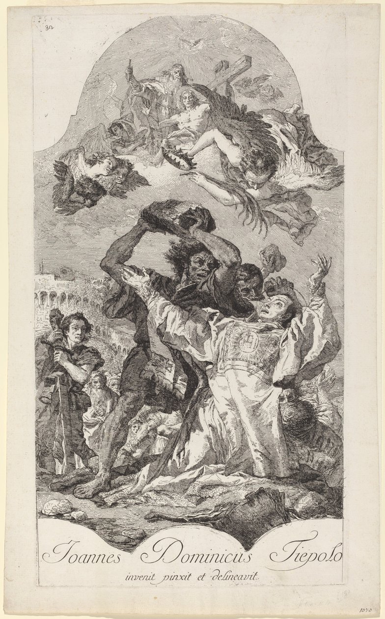 Kamenování svatého Štěpána od Giovanni Domenico Tiepolo
