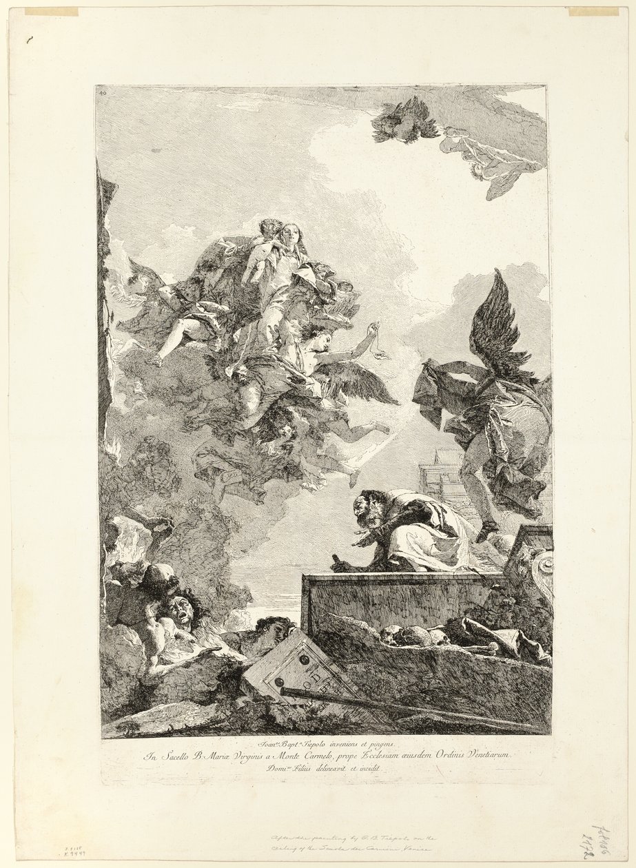 Panna se zjevuje sv. Šimonu Stockovi od Giovanni Domenico Tiepolo
