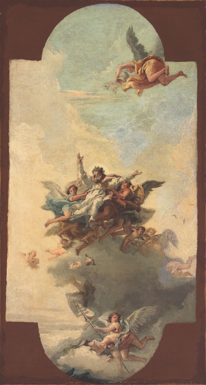 Apotéóza papeže a mučedníka od Giovanni Domenico Tiepolo