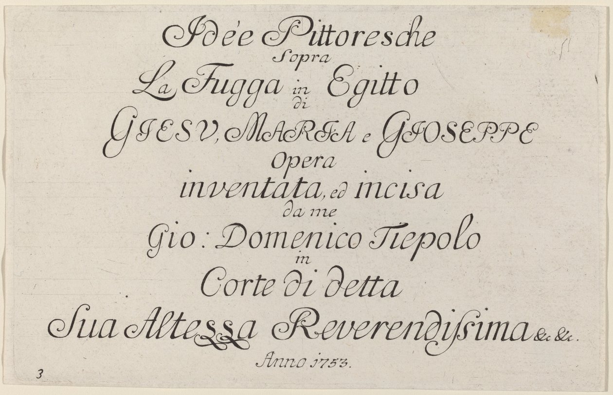 Titulní strana od Giovanni Domenico Tiepolo