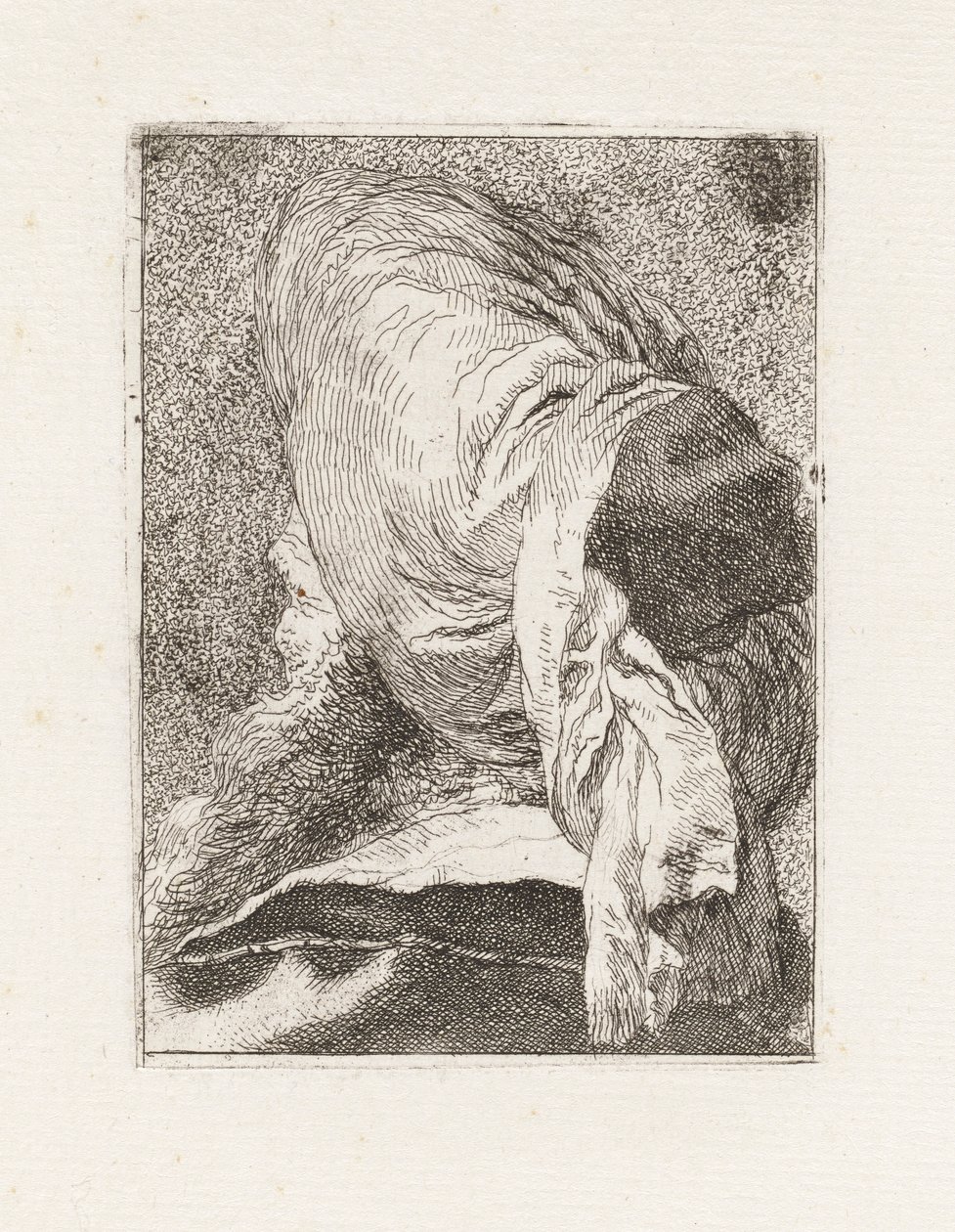 Turk viděný zezadu, z Raccolta di Teste (sbírka hlav) od Giovanni Domenico Tiepolo