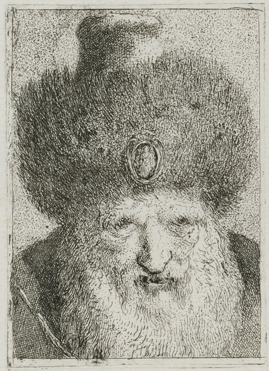 Turek s kožešinovou čepicí, z Raccolta di Teste (sbírka hlav) od Giovanni Domenico Tiepolo